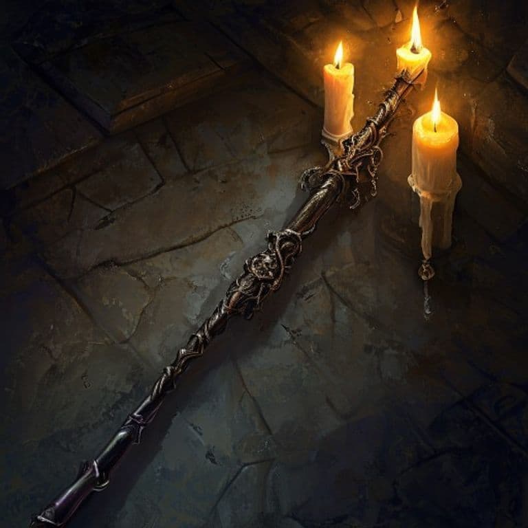 Wand of Fear — fantasy item illustration. Wand of Fear is a magic item (wand) of rare rarity.