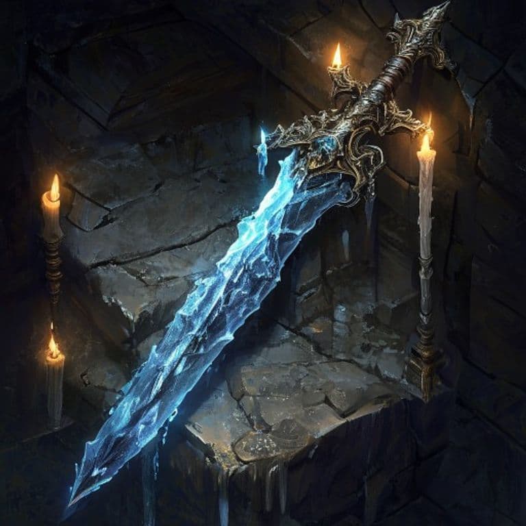 Pick of Ice Breaking — fantasy item illustration. Pick of Ice Breaking is a magic item (weapon) of uncommon rarity.