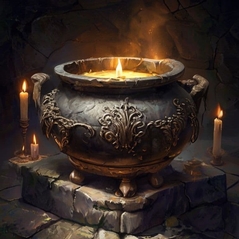 Bountiful Cauldron — fantasy item illustration. Bountiful Cauldron is a magic item (wondrous item) of common rarity.