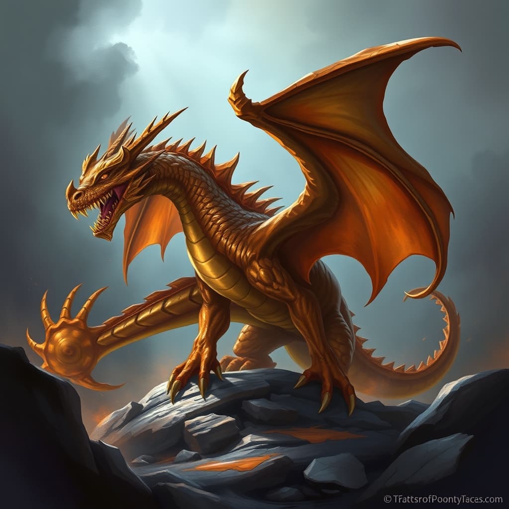 Bronze Dragon Wyrmling — fantasy monster illustration. Bronze Dragon Wyrmling is a medium dragon (Challenge Rating 2).