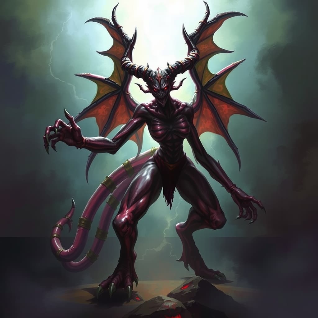 Erinyes — fantasy monster illustration