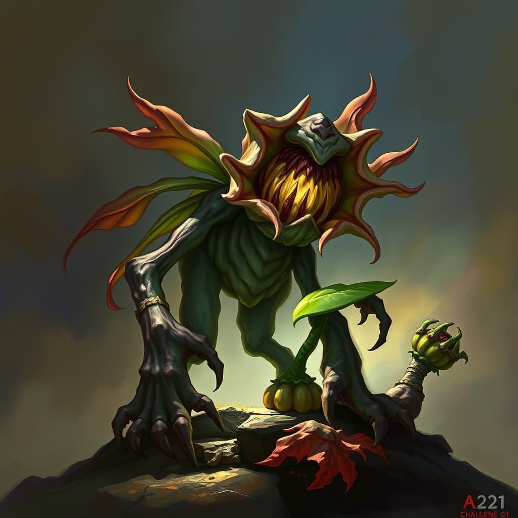 Gloomflower — fantasy monster illustration