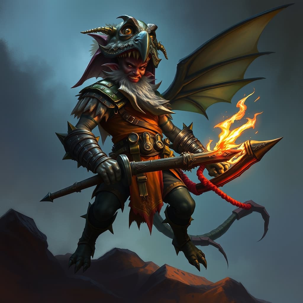 Jinnborn Air Pirate — fantasy monster illustration
