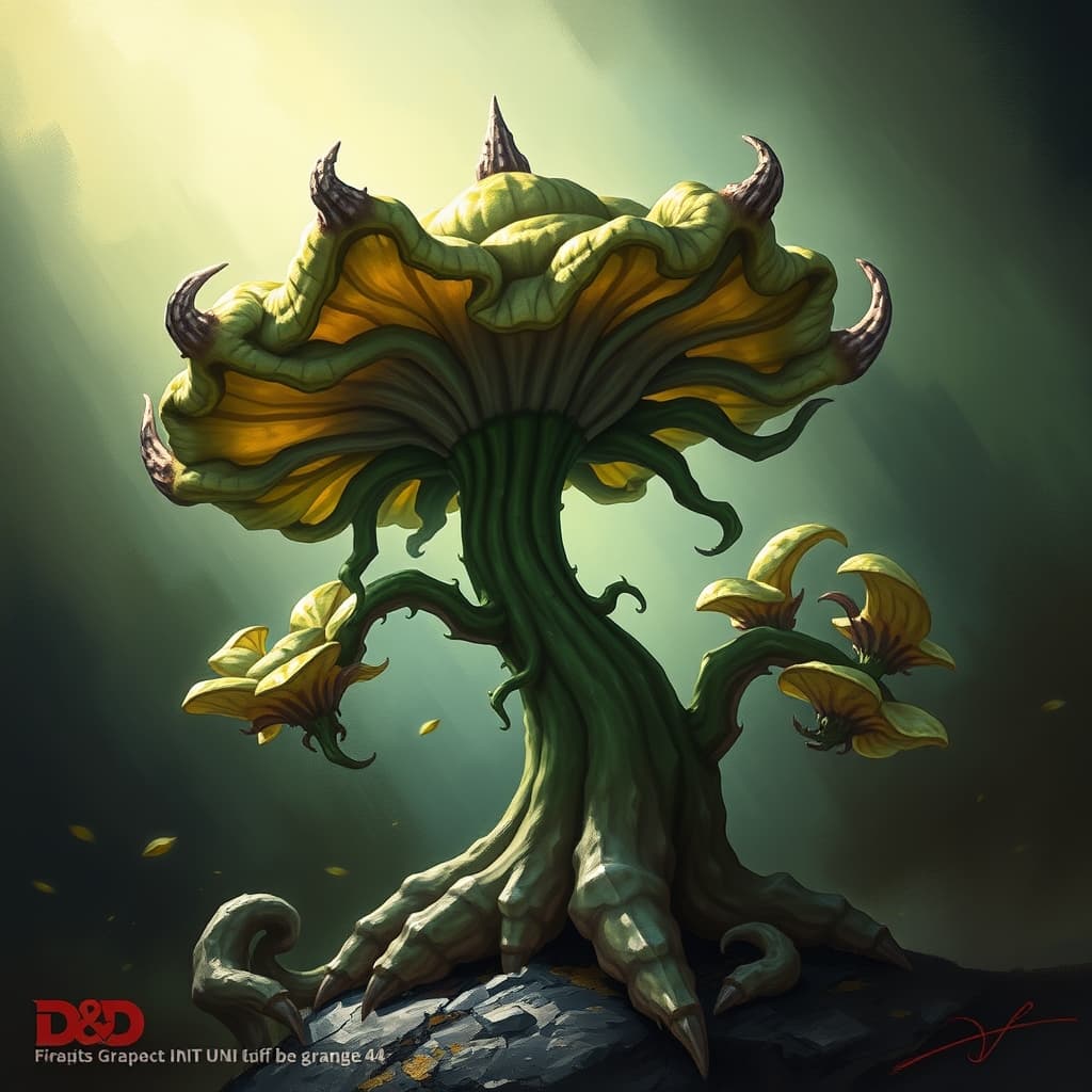 Deathcap Myconid — fantasy monster illustration