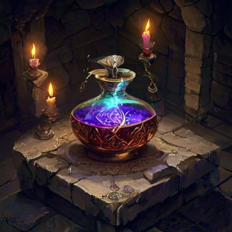 Potion of Ebbing Strength — fantasy item illustration. Potion of Ebbing Strength is a magic item (potion) of uncommon rarity.