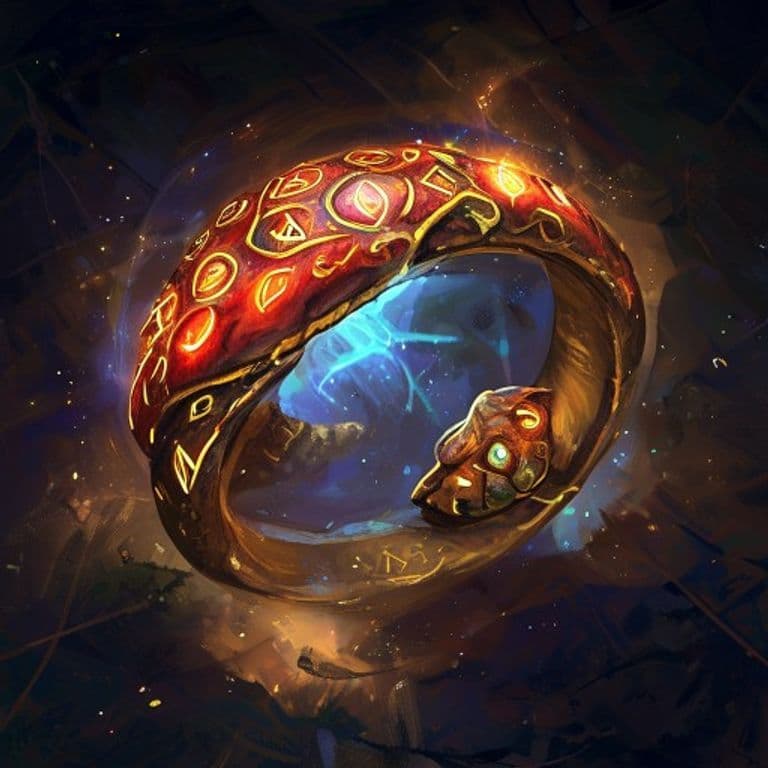 Toadstool Ring — fantasy spell effect illustration