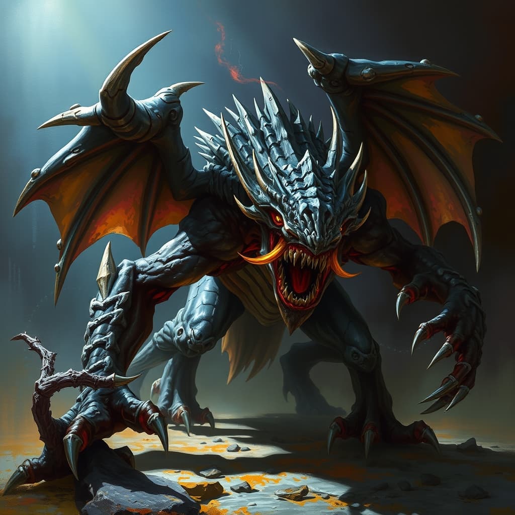 Shockwing — fantasy monster illustration. Shockwing is a small beast (Challenge Rating 1).
