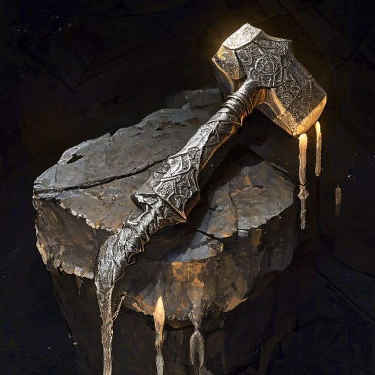 Mjölnir — fantasy item illustration