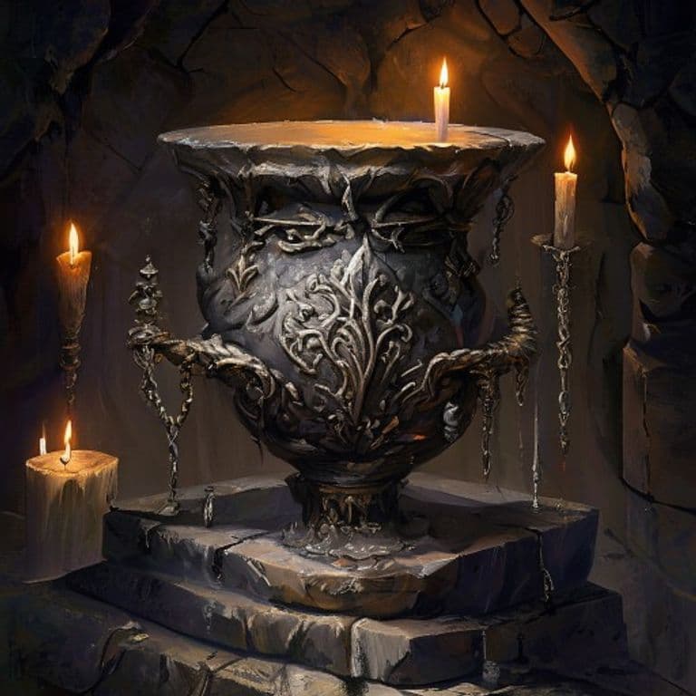 Vessel of Deadly Venoms — fantasy item illustration. Vessel of Deadly Venoms is a magic item (wondrous item) of rare rarity.