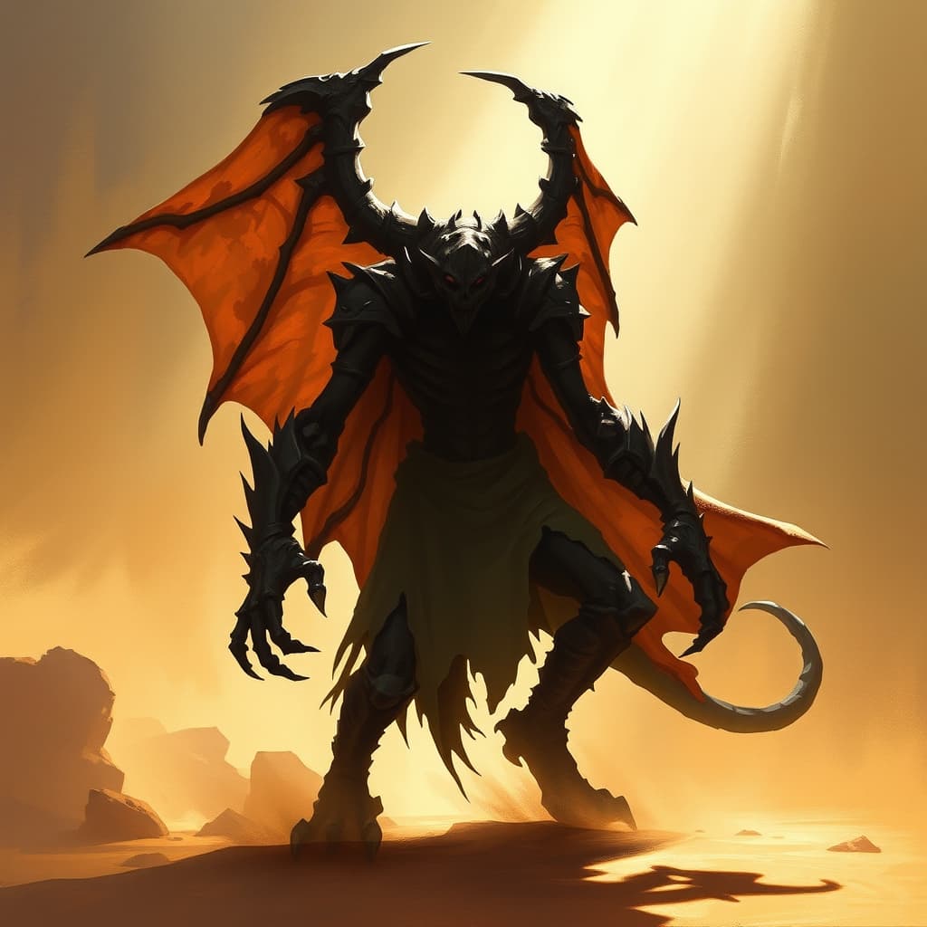 Sand Silhouette — fantasy monster illustration. Sand Silhouette is a medium undead (Challenge Rating 6).