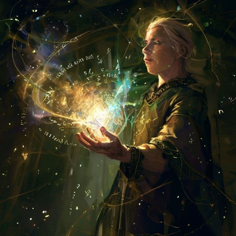 Speak with Inanimate Object — fantasy spell effect illustration. Speak with Inanimate Object is a 1st-level divination available to Cleric, Wizard.