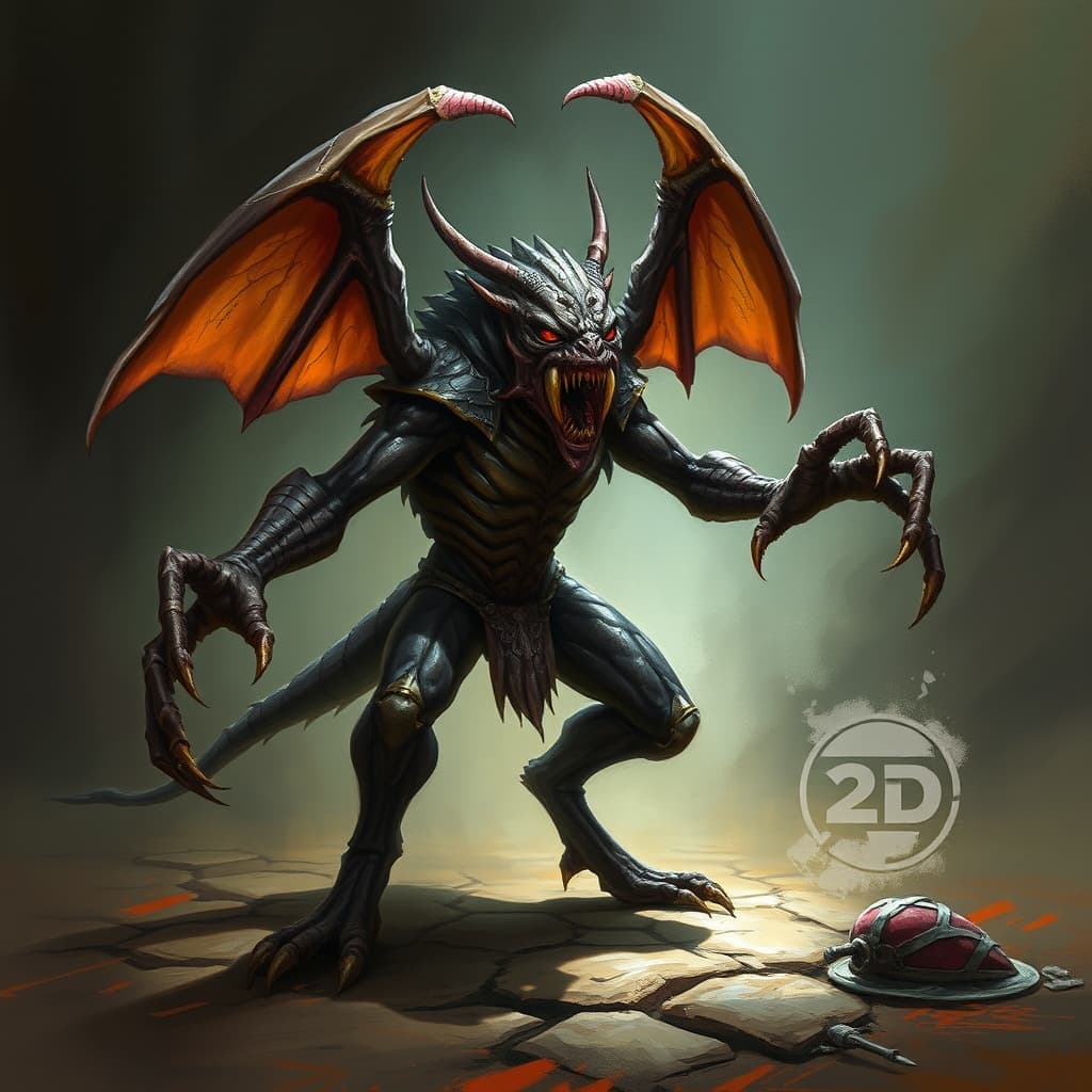 Roachling Lord — fantasy monster illustration