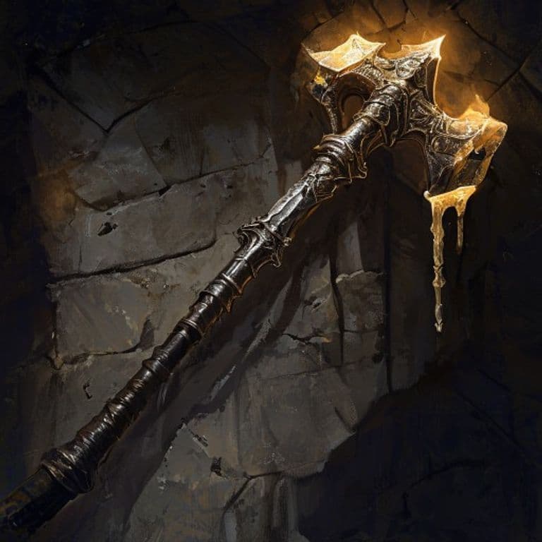 Iron Foe Mace — fantasy item illustration