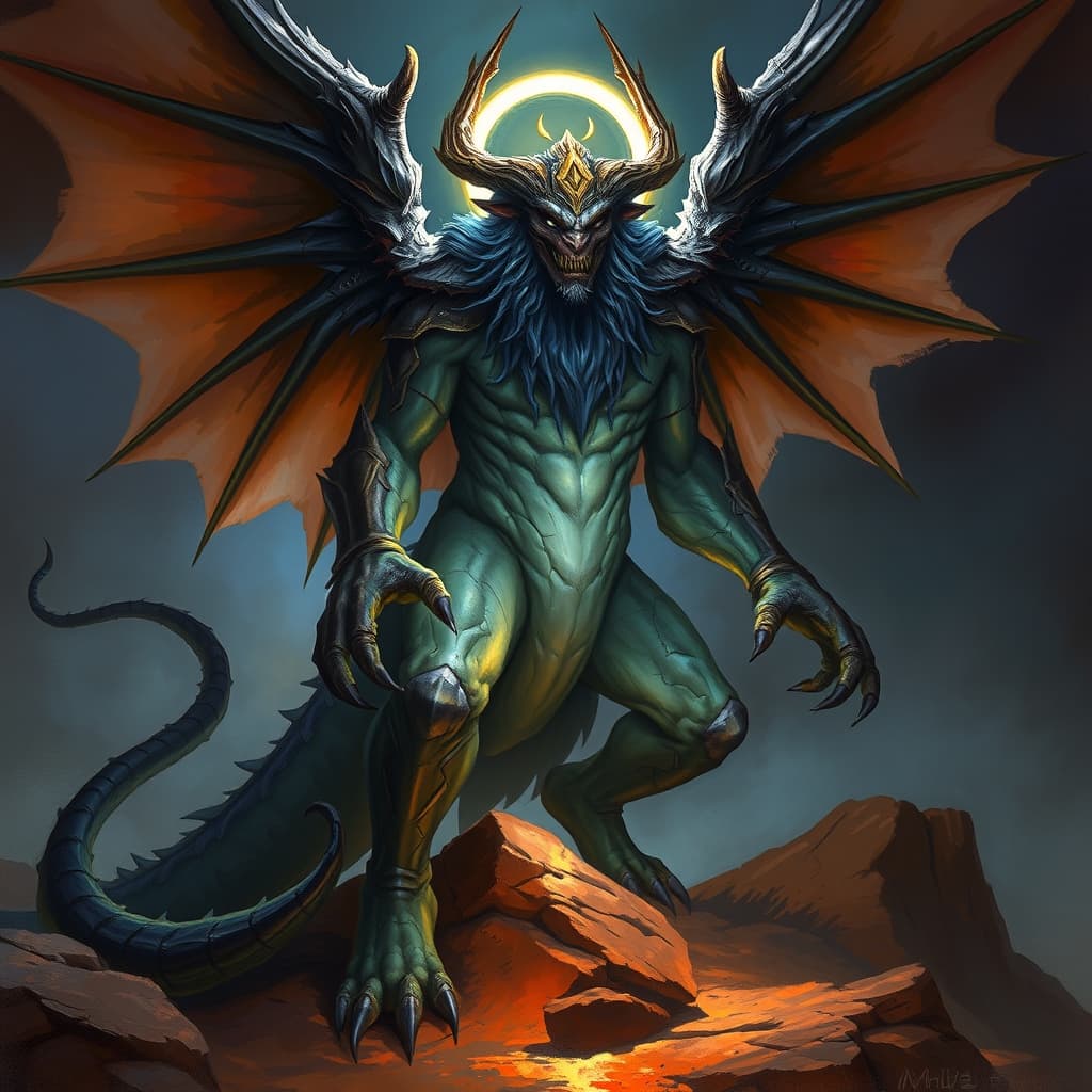 Zoryas — fantasy monster illustration. Zoryas is a medium celestial (Challenge Rating 8).