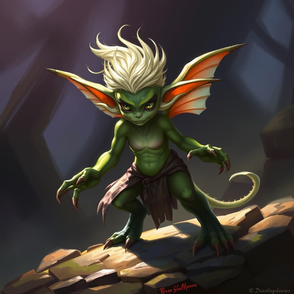 Sprite — fantasy monster illustration. Sprite is a tiny fey (Challenge Rating 1/4).