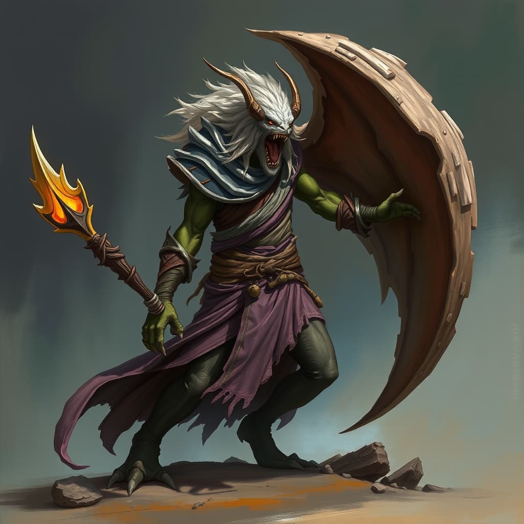 Npc: Wind Acolyte — fantasy monster illustration