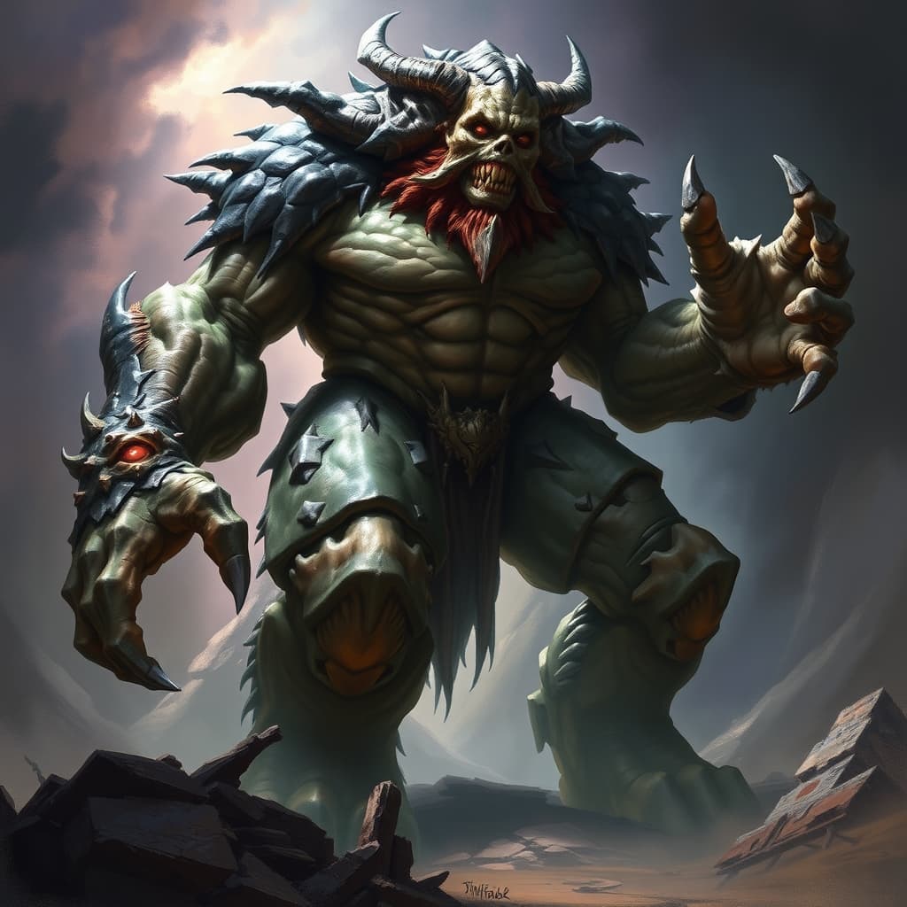 Degenerate Titan — fantasy monster illustration