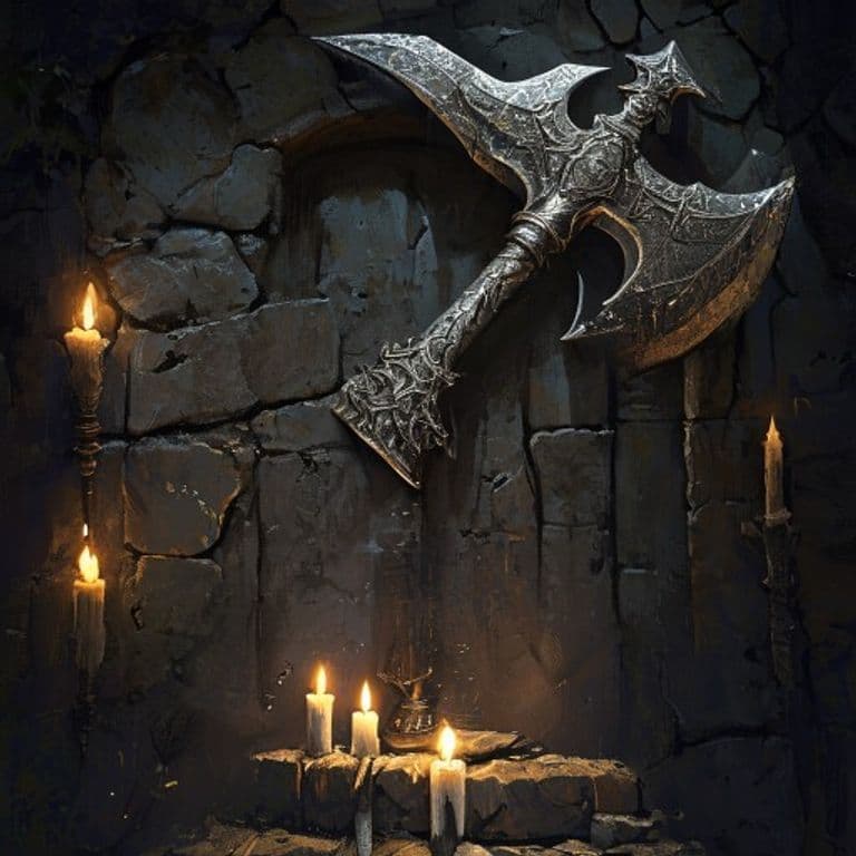 Berserker Axe — fantasy item illustration. Berserker Axe is a magic item (weapon (any axe)) of rare rarity.