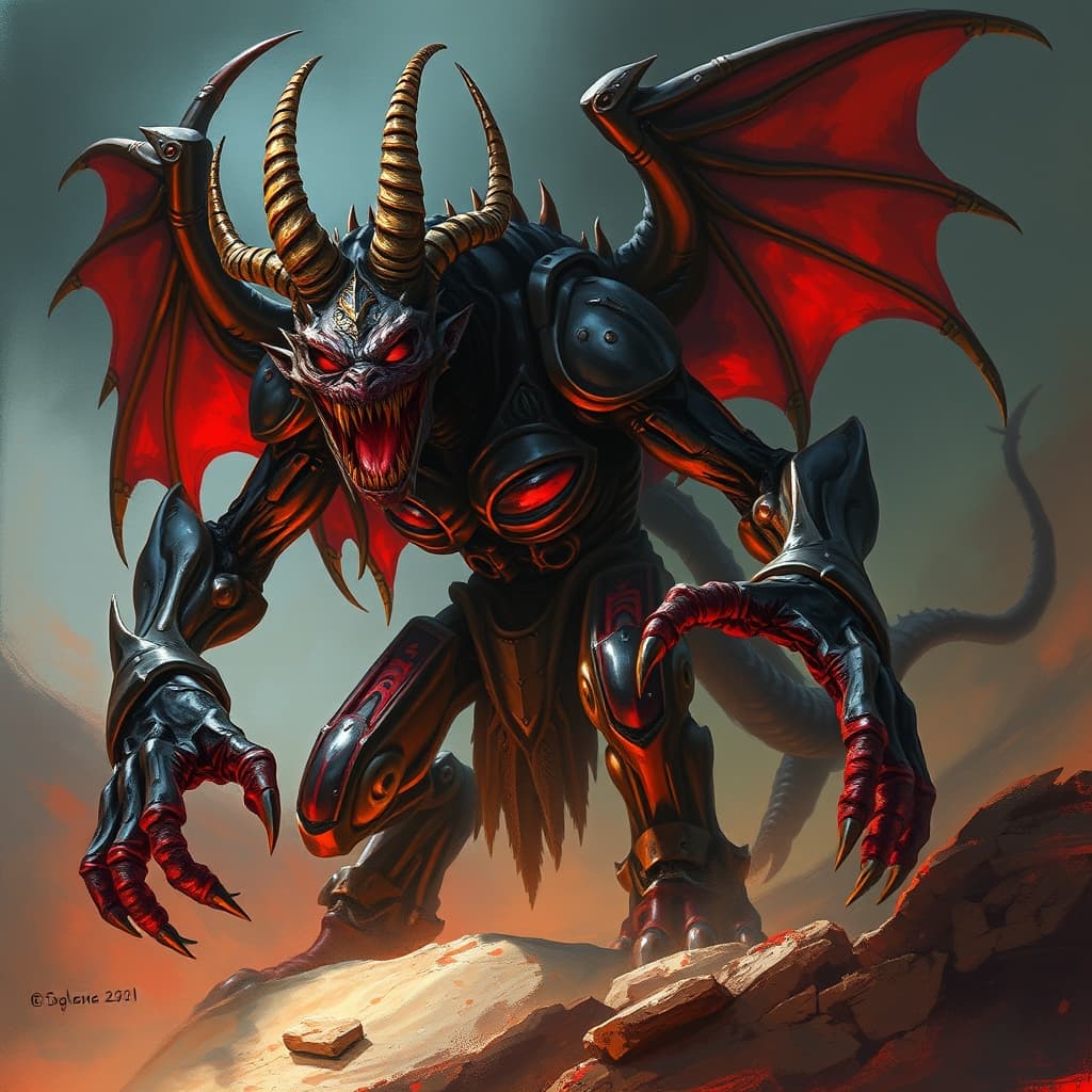 Automata Devil — fantasy monster illustration