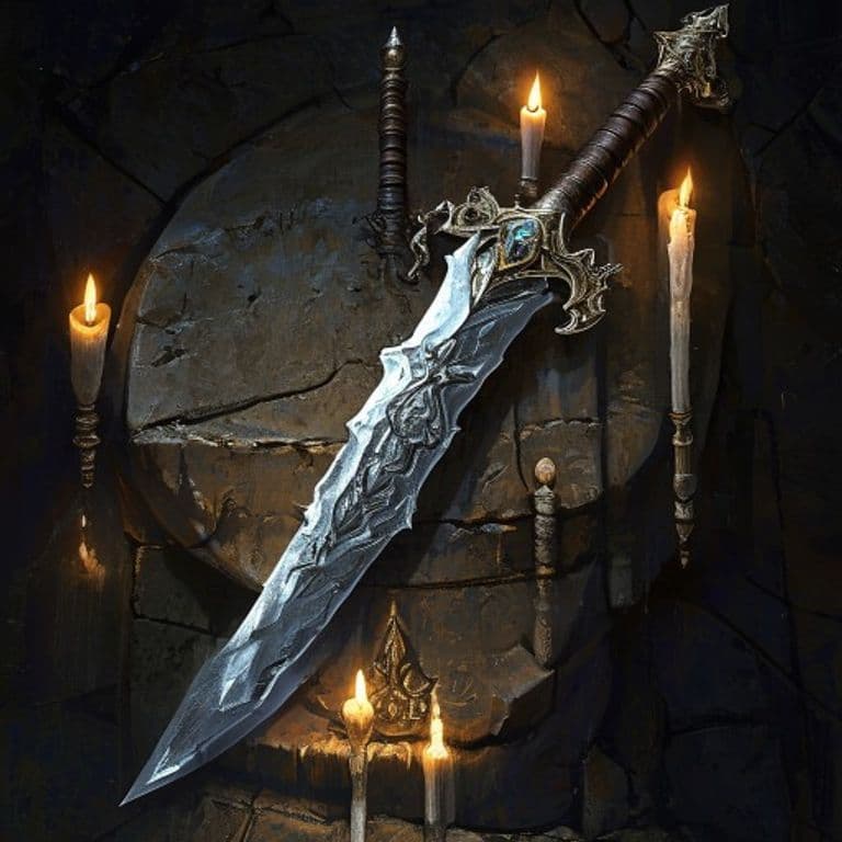 Cipher Sword — fantasy item illustration. Cipher Sword is a magic item (weapon) of very rare rarity.