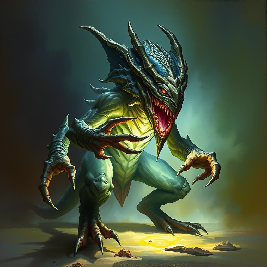 Light Eater — fantasy monster illustration. Light Eater is a small aberration (Challenge Rating 1/2).