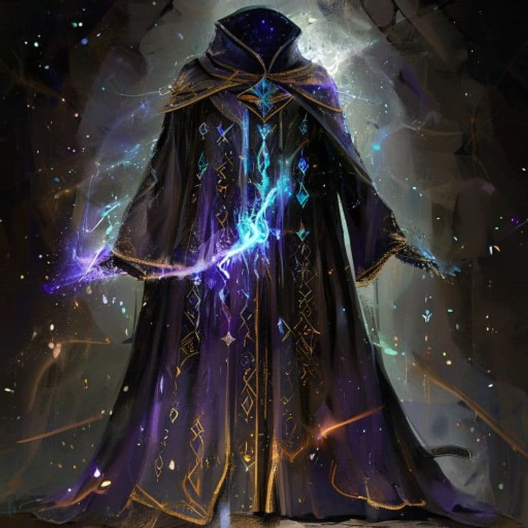 Robe of Shards — fantasy spell effect illustration. Robe of Shards is a 6th-level abjuration available to Wizard, Warlock, Sorceror.