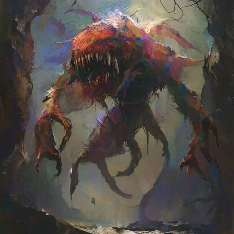 Far Wanderer — fantasy monster illustration. Far Wanderer is a medium aberration (Challenge Rating 3).
