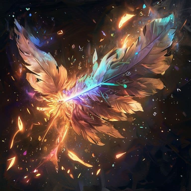 Feather Fall — fantasy spell effect illustration