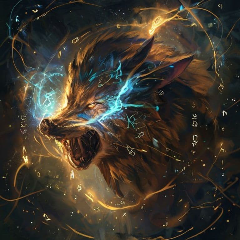 Bestial Fury — fantasy spell effect illustration