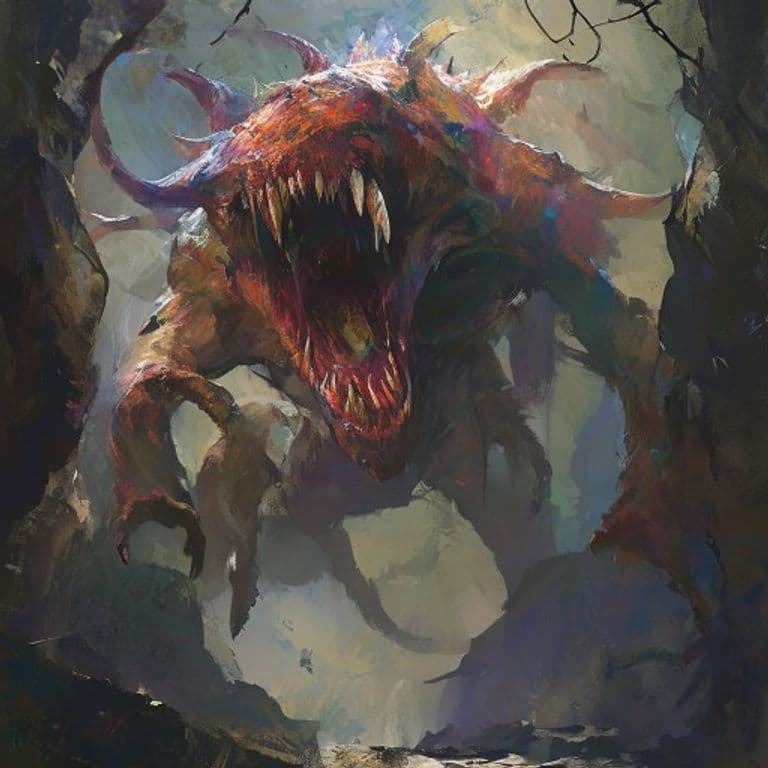 Vallowex — fantasy monster illustration. Vallowex is a large aberration (Challenge Rating 7).