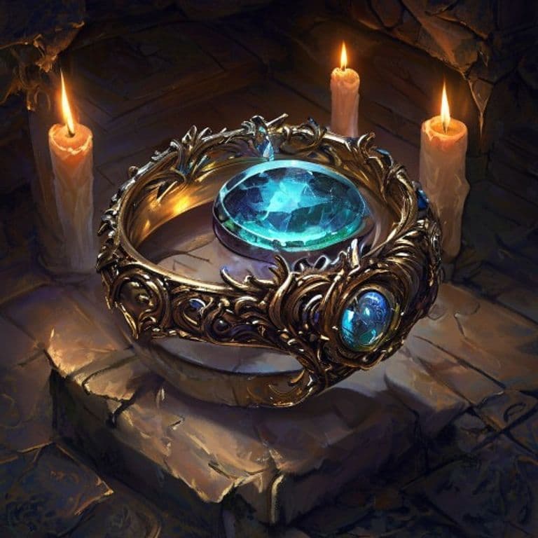 Ring of Giant Mingling — fantasy item illustration. Ring of Giant Mingling is a magic item (ring) of rare rarity.