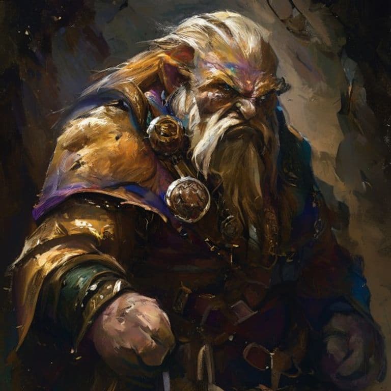 Dwarven Ringmage — fantasy monster illustration