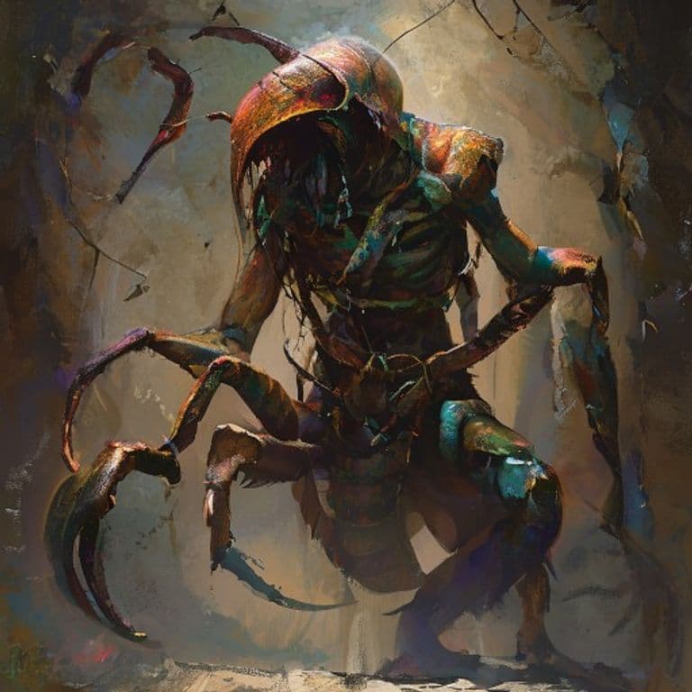 Scorpion Cultist — fantasy monster illustration. Scorpion Cultist is a medium humanoid (Challenge Rating 1/2).