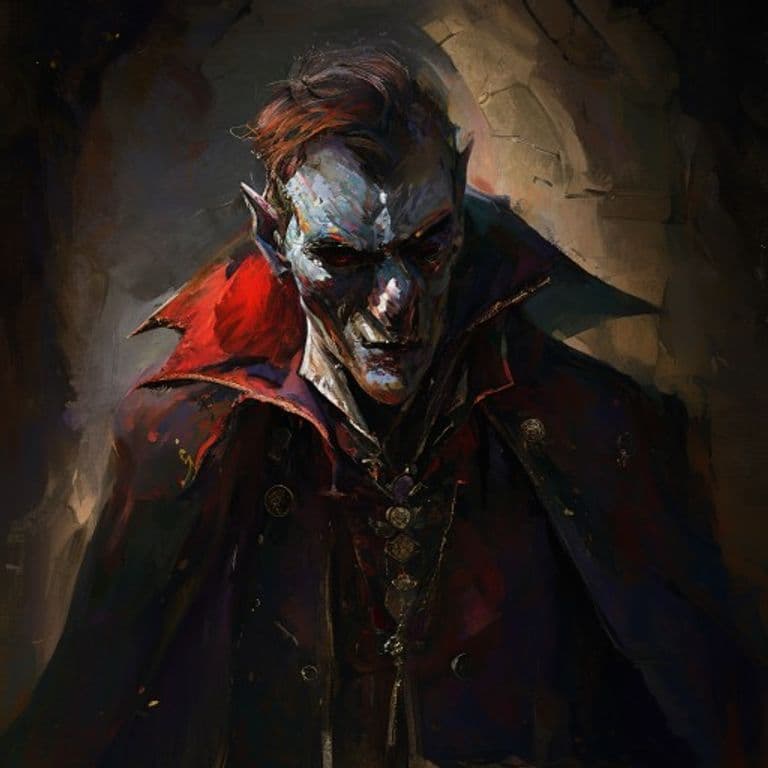 Vampire Patrician — fantasy monster illustration. Vampire Patrician is a medium undead (Challenge Rating 10).