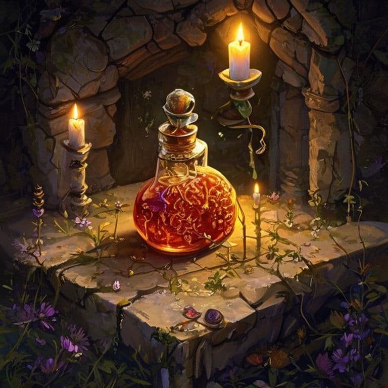 Honey of the Warped Wildflowers — fantasy item illustration