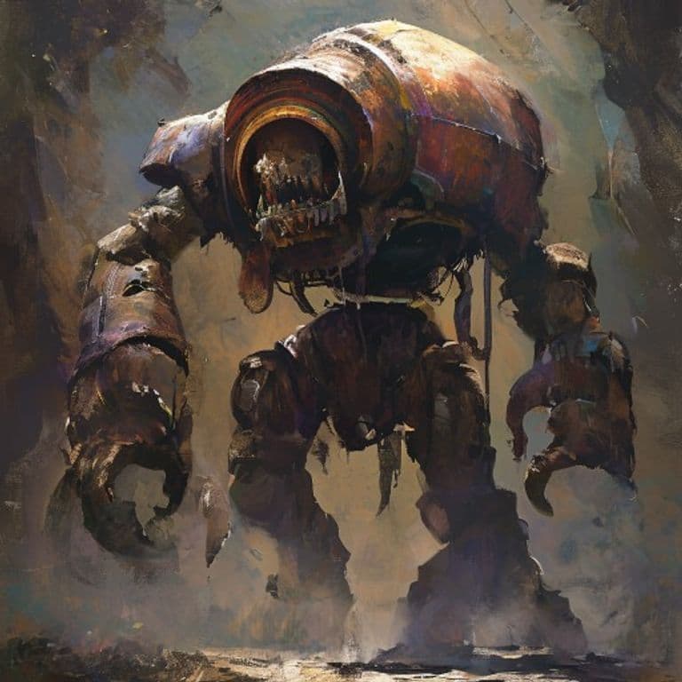 Keg Golem — fantasy monster illustration