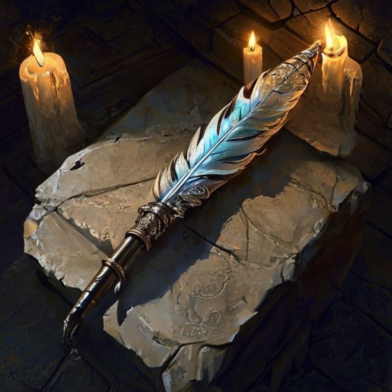Quill of Scribing — fantasy item illustration
