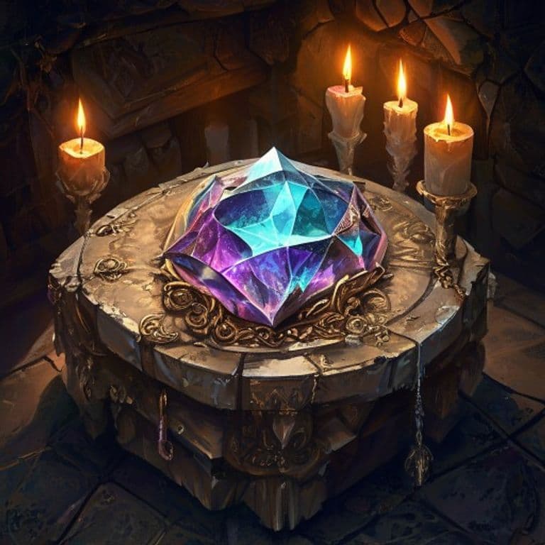 Elemental Gem — fantasy item illustration. Elemental Gem is a magic item (wondrous item) of uncommon rarity.