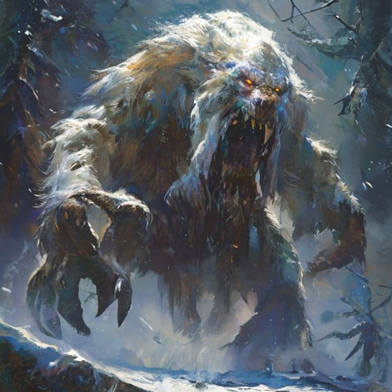 Abominable Snowman — fantasy monster illustration