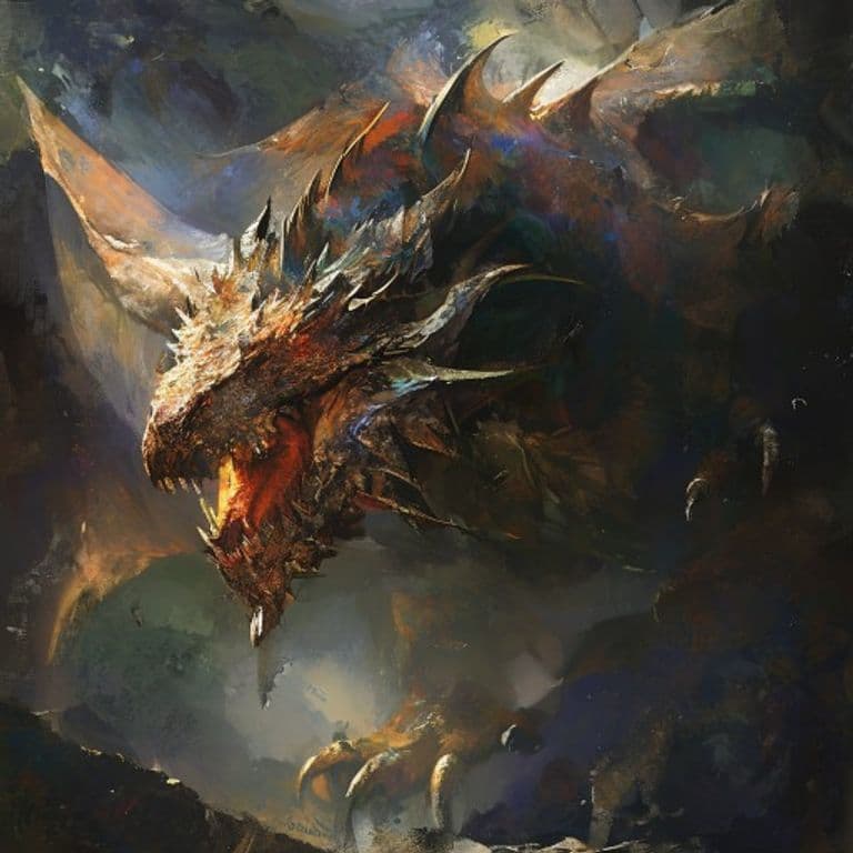 Ancient Void Dragon — fantasy monster illustration. Ancient Void Dragon is a gargantuan dragon (Challenge Rating 24).