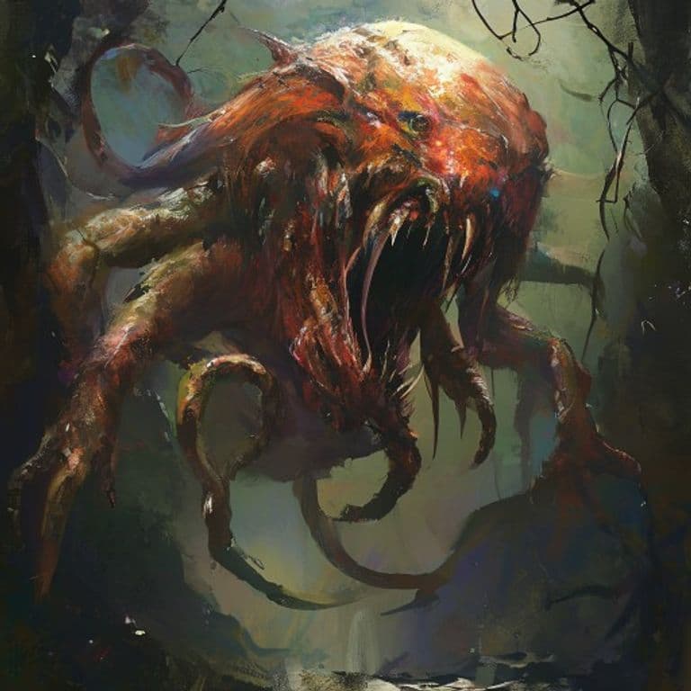 Chuul — fantasy monster illustration. Chuul is a large aberration (Challenge Rating 4).