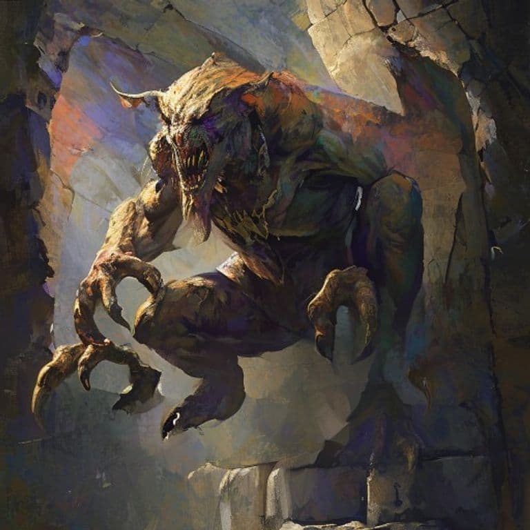 Gargoyle — fantasy monster illustration