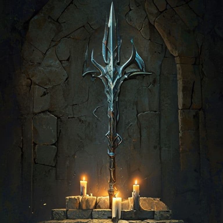 Trident of Fish Command — fantasy item illustration. Trident of Fish Command is a magic item (weapon) of uncommon rarity.