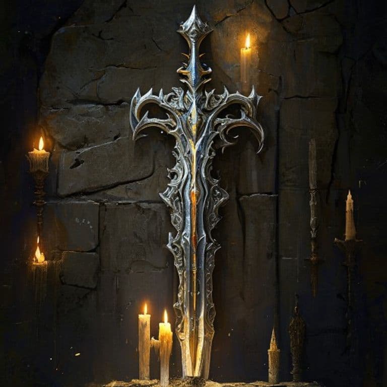 Sun Blade — fantasy item illustration. Sun Blade is a magic item (weapon) of rare rarity.
