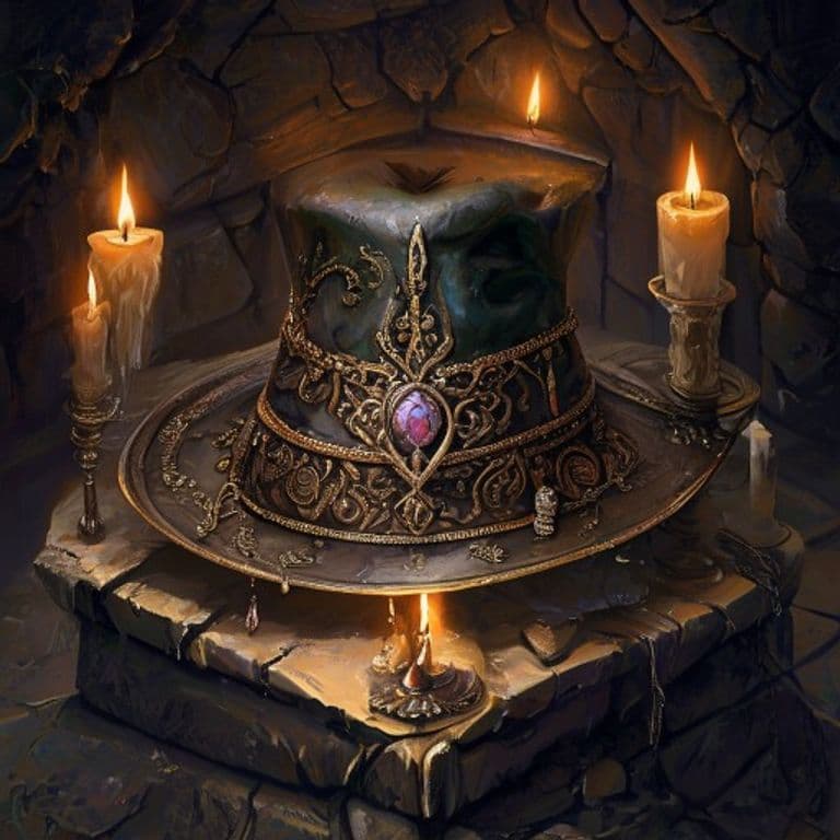 Hat of Disguise — fantasy item illustration. Hat of Disguise is a magic item (wondrous item) of uncommon rarity.