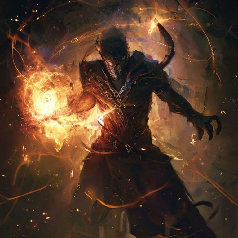 Demon Within — fantasy spell effect illustration. Demon Within is a 3rd-level conjuration available to Warlock, Wizard.