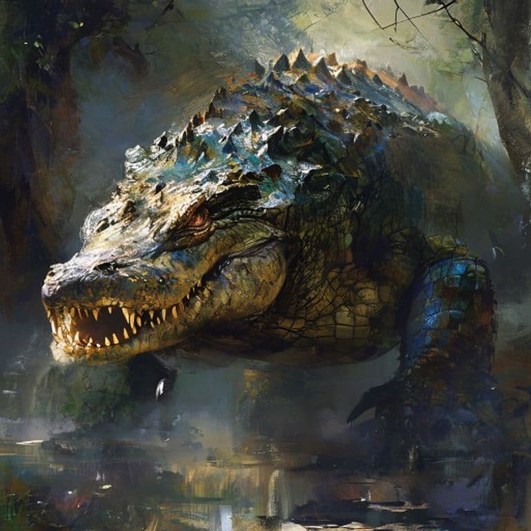 Crocodile — fantasy monster illustration