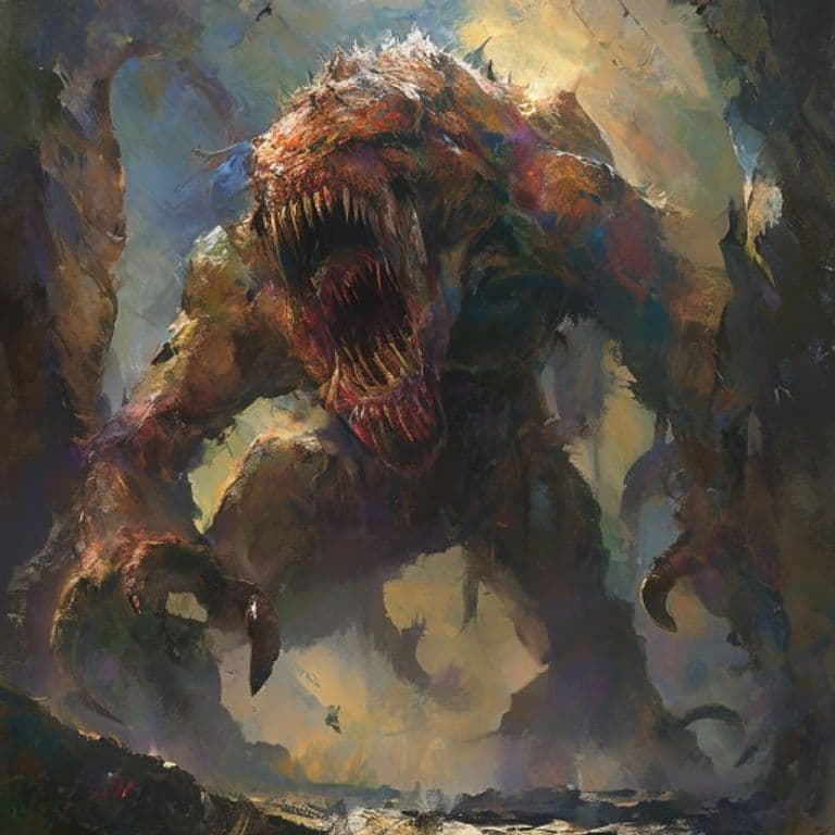 Tarrasque — fantasy monster illustration. Tarrasque is a gargantuan monstrosity (Challenge Rating 30).