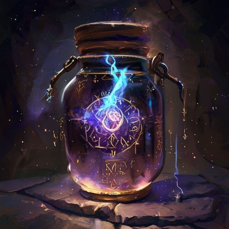 Magic Jar — fantasy spell effect illustration. Magic Jar is a 6th-level necromancy available to Wizard.