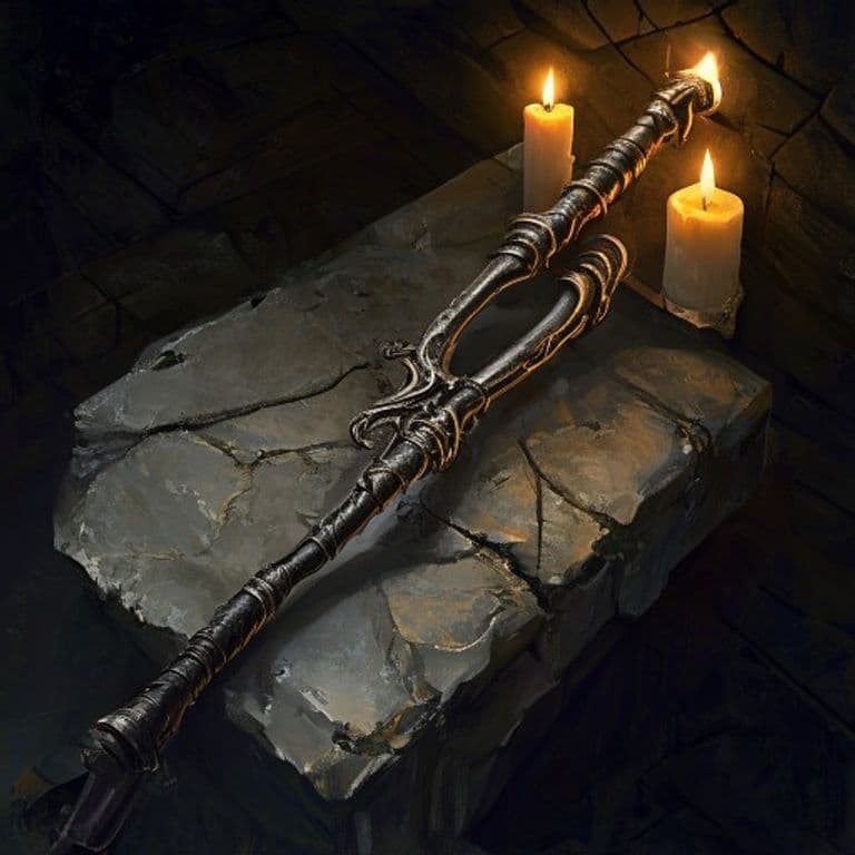 Crook of the Flock — fantasy item illustration